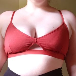Gilly Hicks Hollister Cotton Cut-out Bralette Orange